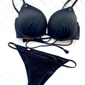 VS Bathing Suit Set - push up top and mesh bottom